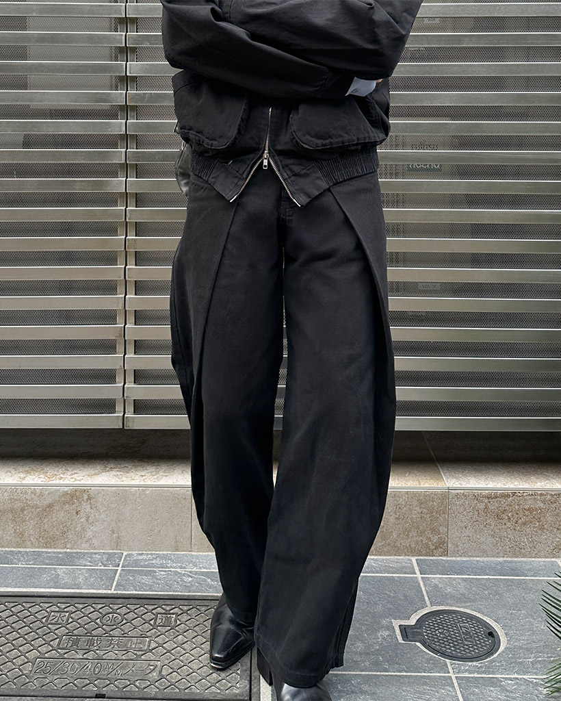 デザインピンタックワイドパンツ | ファッション通販サイト NUGU