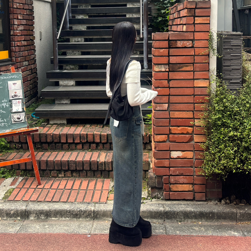 ポケットデニムロングスカート | ファッション通販サイト NUGU