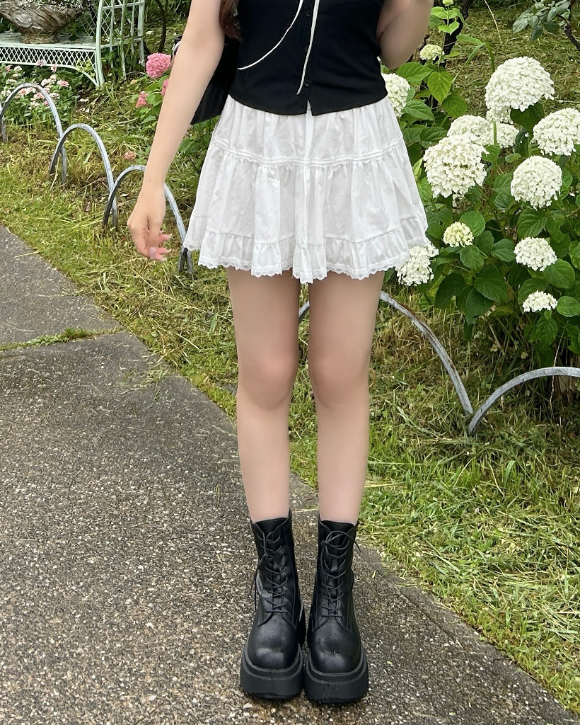 ティアードレースフリルミニスカート | ファッション通販サイト NUGU