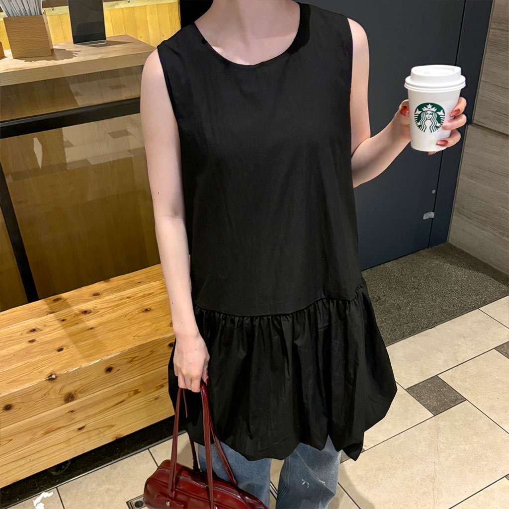 スリーブレスバルーンミニドレス | ファッション通販サイト NUGU