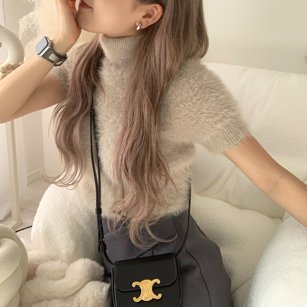 cccmalie カシミアファー半袖ニット cccmalie カシミアファー半袖ニット ニット/セーター
