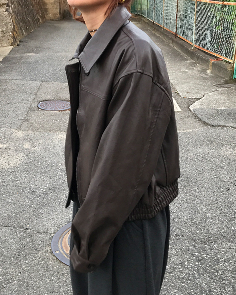 クロップドレザージャケット | ファッション通販サイト NUGU