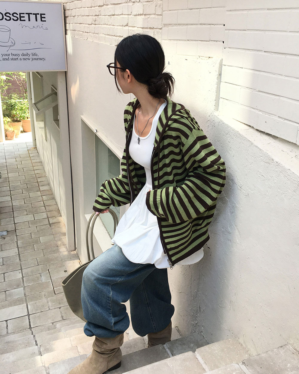 【PING APPAREL】ボーダーリブニットセットアップニット〈NATIVE〉 PING APPAREL】ボーダーリブニットセットアップニット〈NATIVE〉 PING