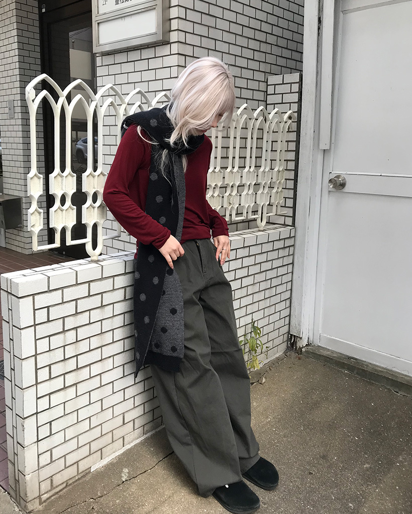 ピンストライプワイドコットンパンツ | ファッション通販サイト NUGU