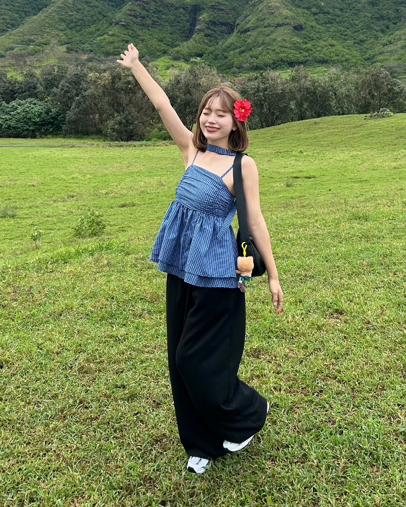 ベルトセットワイドスウェットパンツ