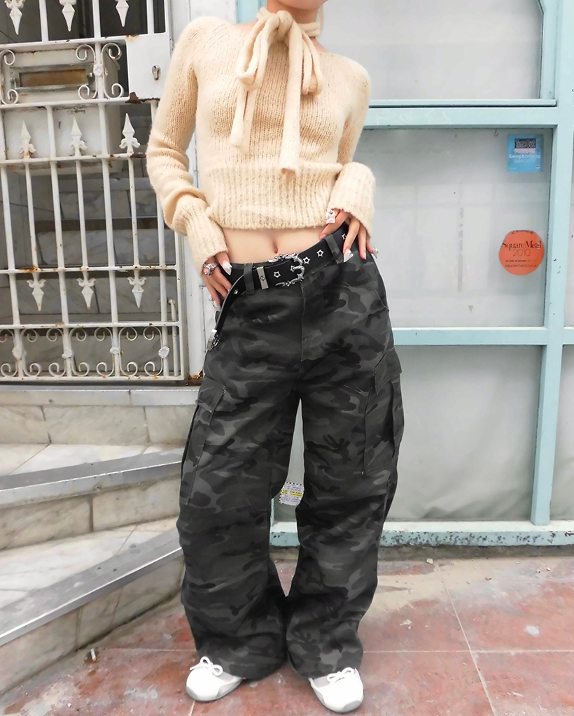 goa ゴア カーゴパンツ(膝下丈) キナリ ベージュ y2k archive DEVICE カーゴパンツ カモフラージュ 迷彩 Y2K グランジ