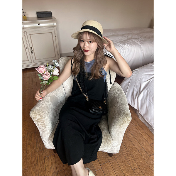 【Massimo dutti】リネン混紡キャミソールワンピース ストラップキャミワンピース | ファッション通販サイト NUGU