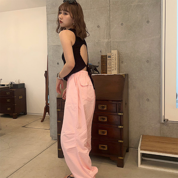 ピンクワイドジョガーパンツ | ファッション通販サイト NUGU