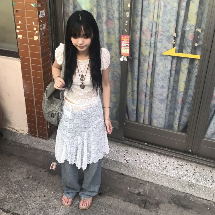 Aラインシースルーレイヤードスカート | ファッション通販サイト NUGU
