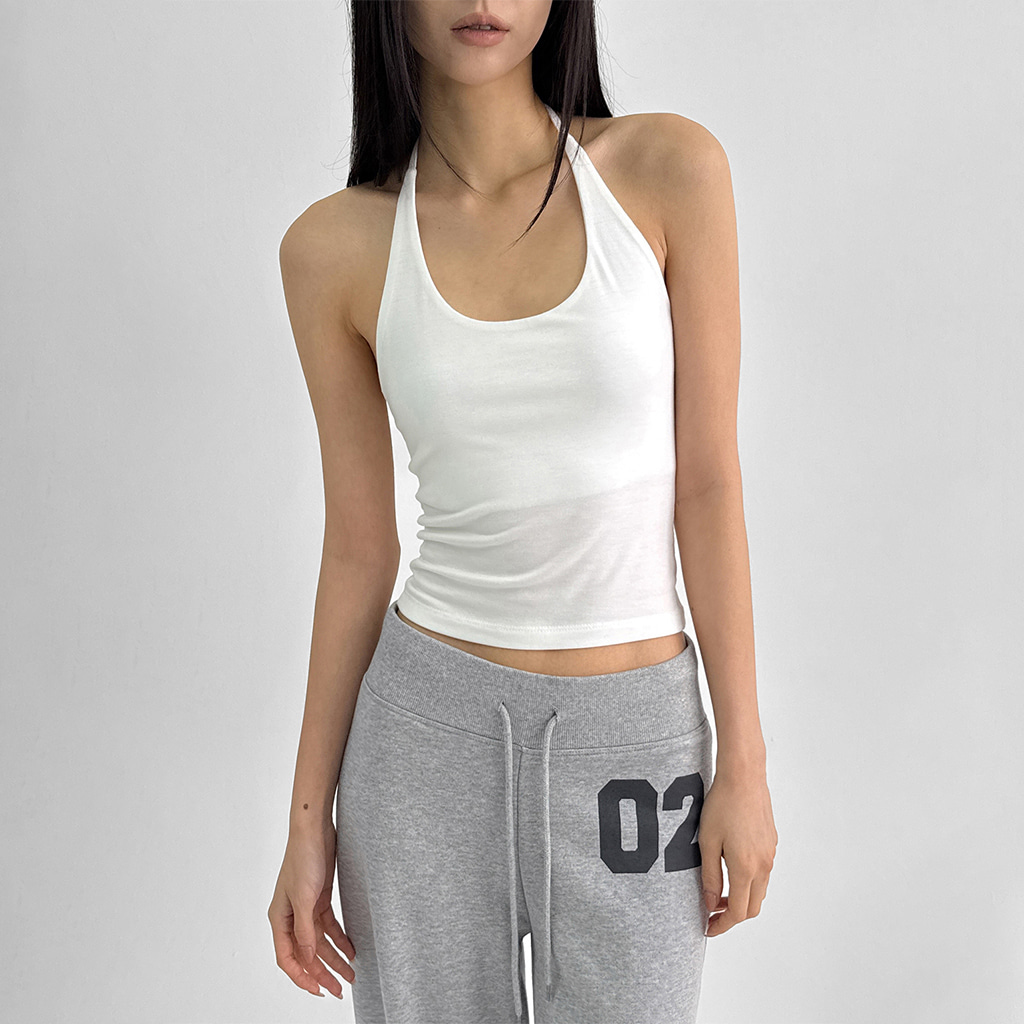 (set)裏起毛ホルターネックノースリーブ