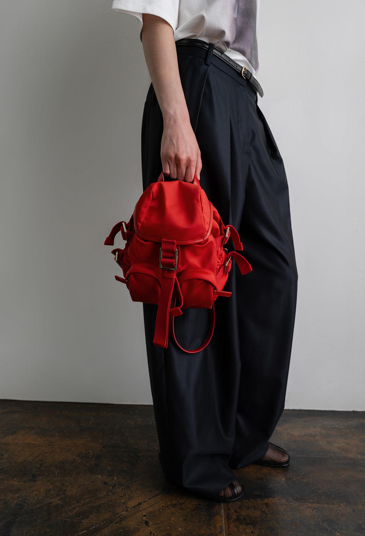 Fabric Walking Bag mini - Red