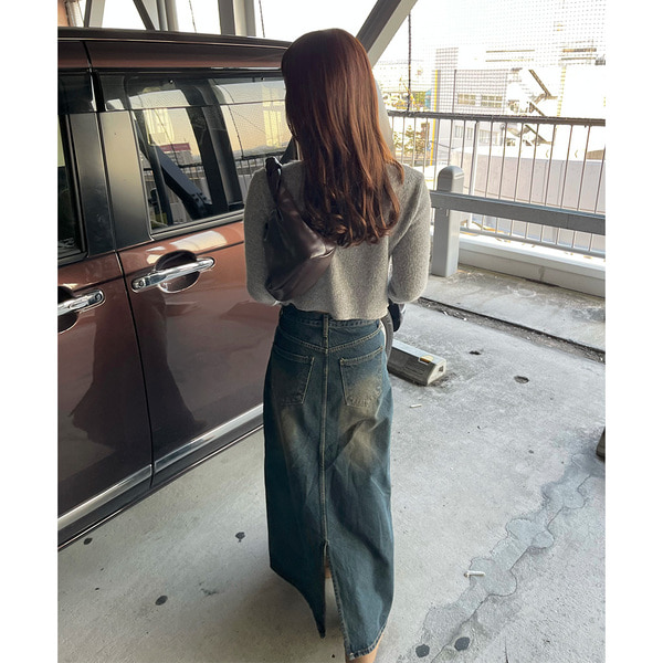 ウォッシュロングデニムスカート | ファッション通販サイト NUGU