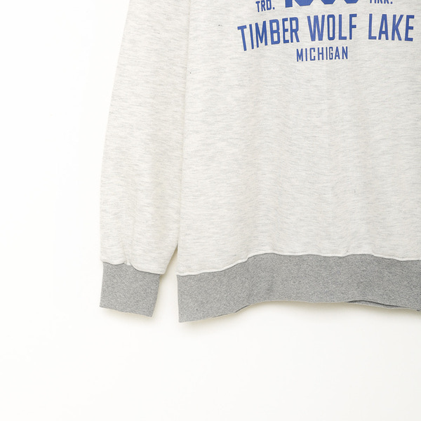 【未使用】スウェットシャツ セール】オーバーサイズ スウィッチングクルーネックゲーム