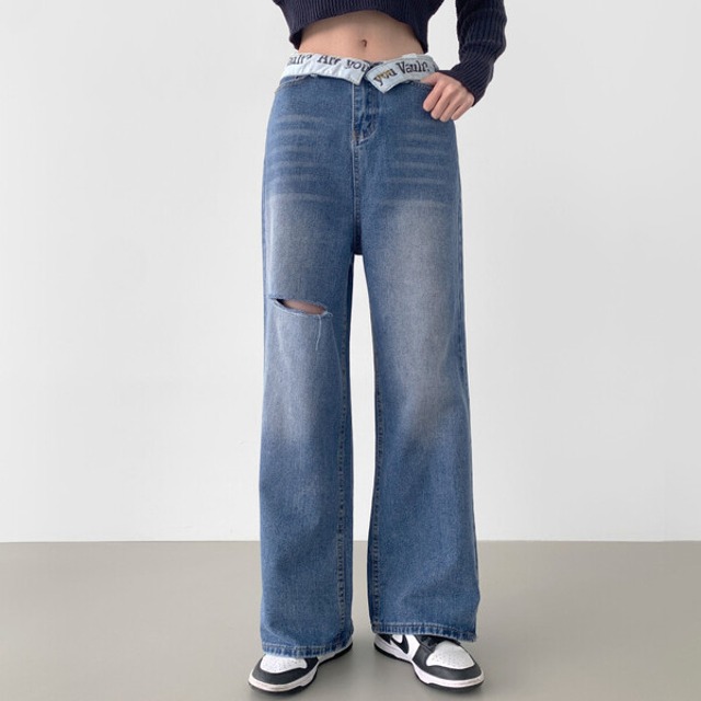 FLYERRER 24AW デニムワイドパンツ Y2K FLYERRER 24AW デニムワイドパンツ Y2K