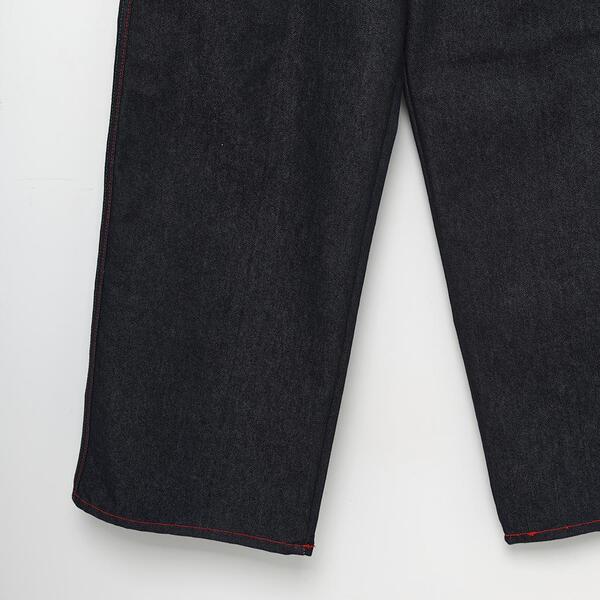 nagonstans☆赤ステッチ☆タック入り☆ハイウエスト☆カーヴィデニムパンツ レッドステッチデニムパンツ | ファッション通販サイト NUGU