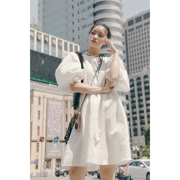 ANGIE パフワンピース | ファッション通販サイト NUGU