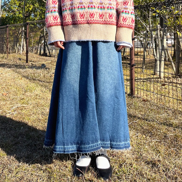 ウォッシュドデニムスカート | ファッション通販サイト NUGU