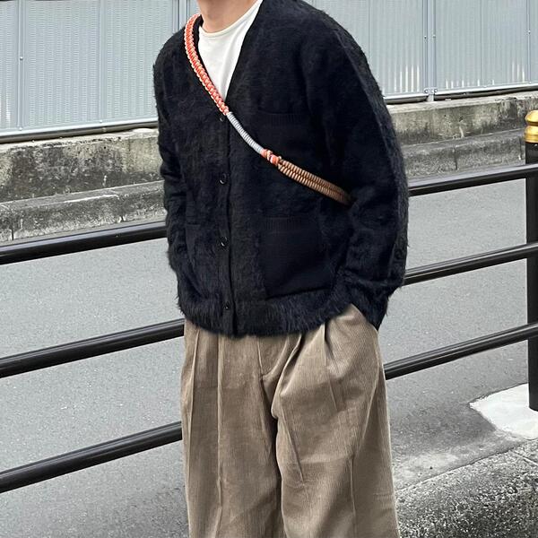 アンゴラVネックカーディガン フォックスアンゴラVネックカーディガン | 小柄・低身長女性向け