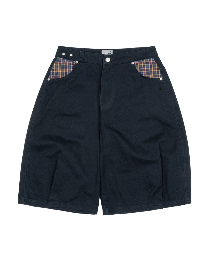TCM check pocket half pants (navy) | ファッション通販サイト NUGU