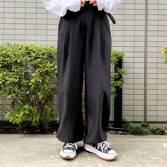 ルネ　ワイドパンツ　ブラック　36 ワイドスラックス | ファッション通販サイト NUGU