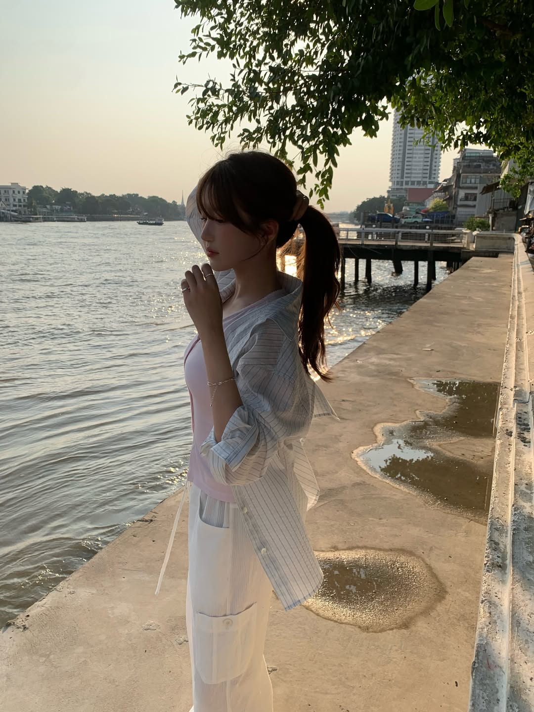 Dana Light Drawstring Cargo Pants_Ivory