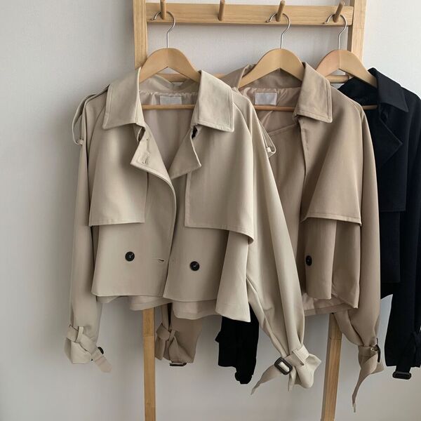 クロップドトレンチジャケット | ファッション通販サイト NUGU