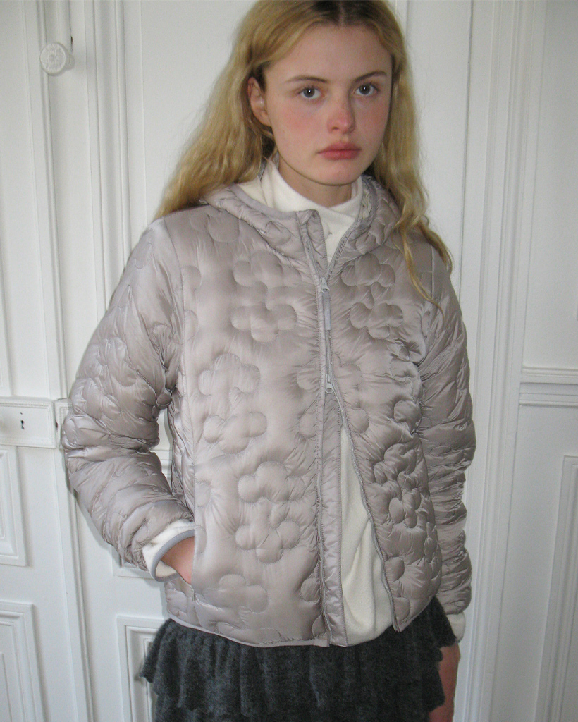 Light Down Hoodie Jacket (Grey)