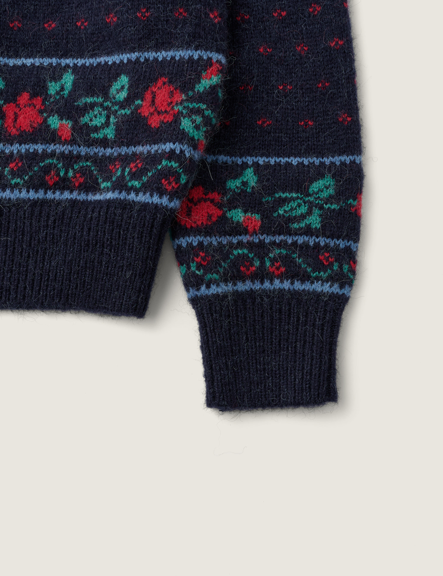 nugu限定商品][yuchan x SIENNE] Rose Alpaca Knit (Navy
