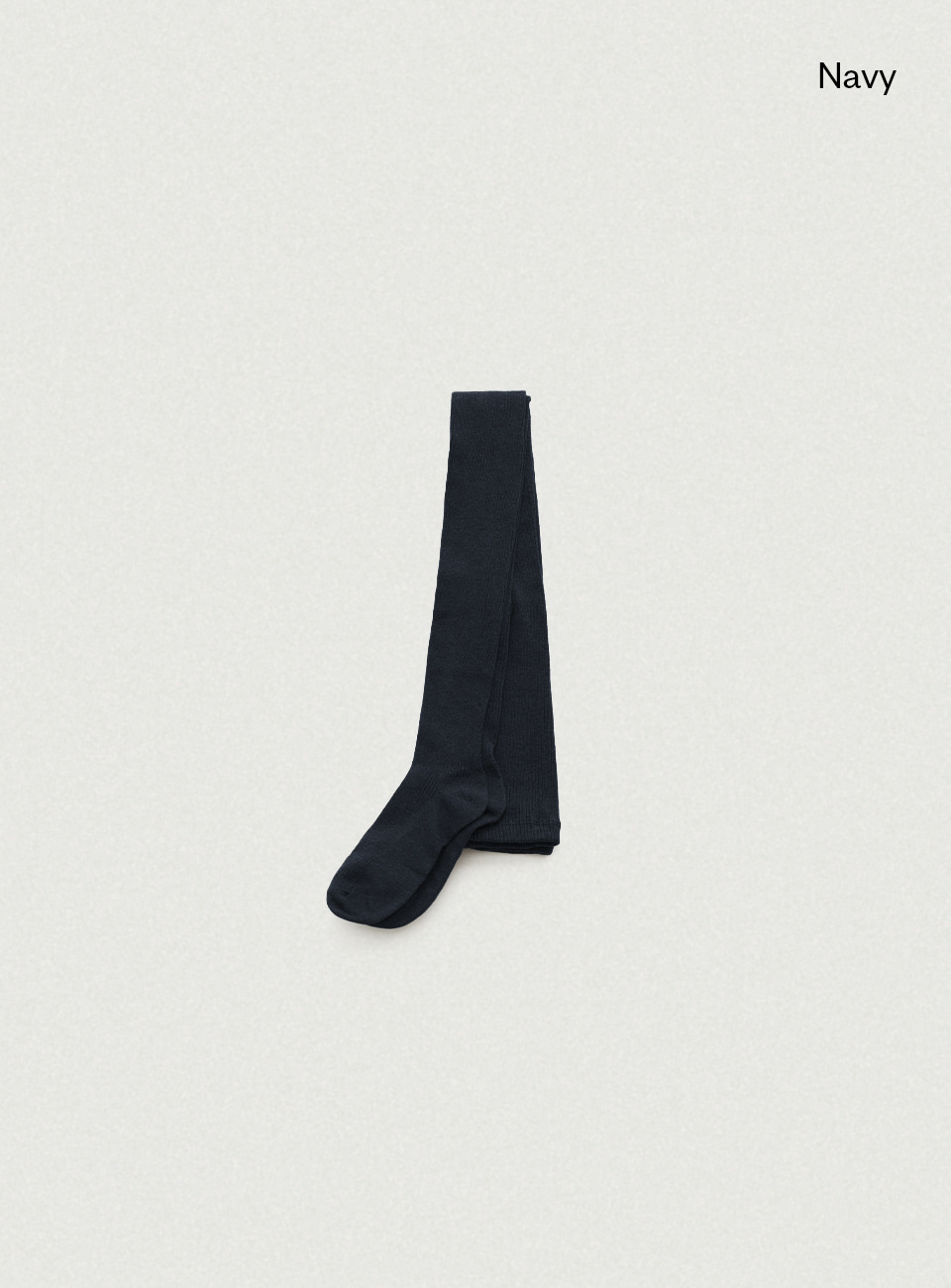 Ribbed Knit Tights - Navy