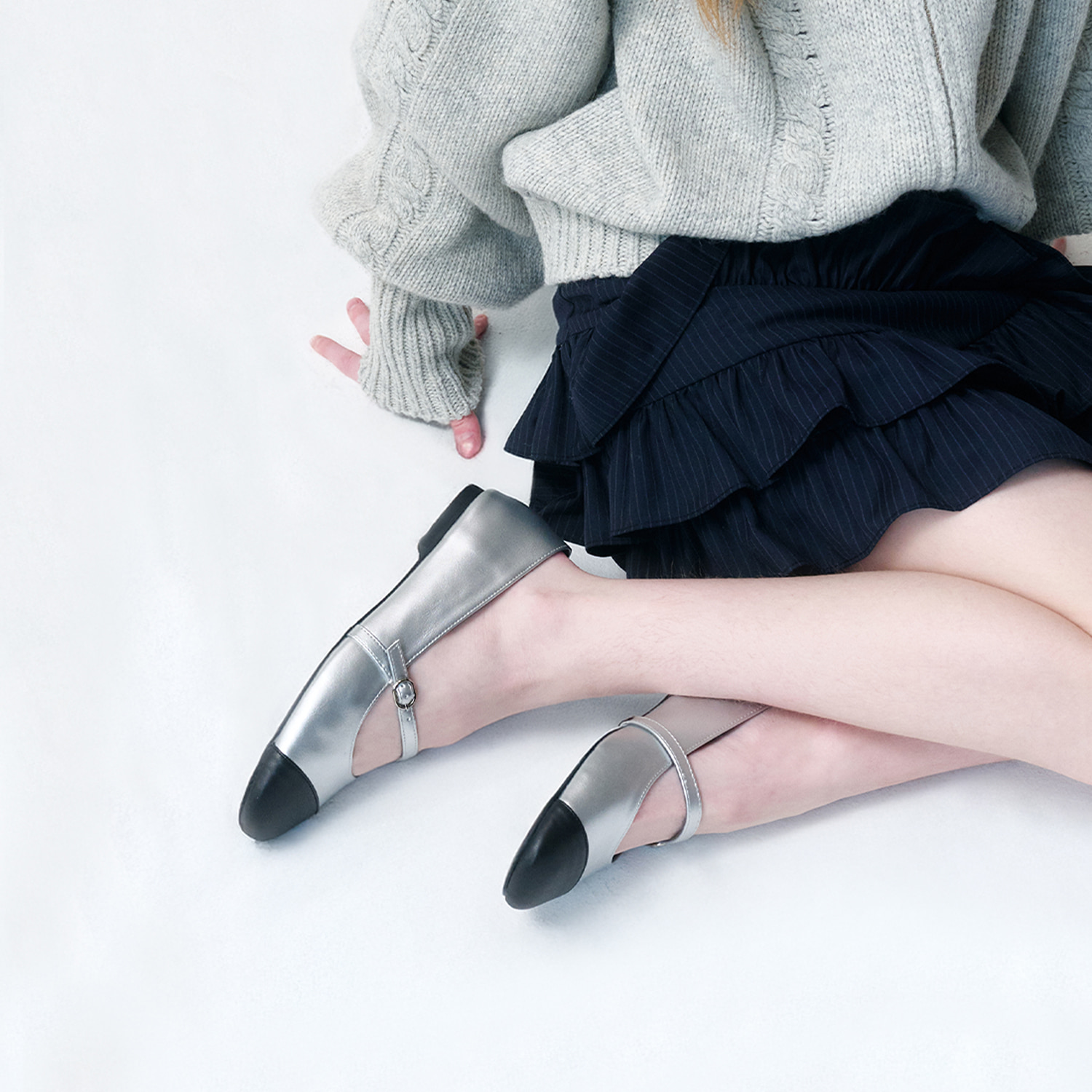 Point toe Maryjane Flat - 2color