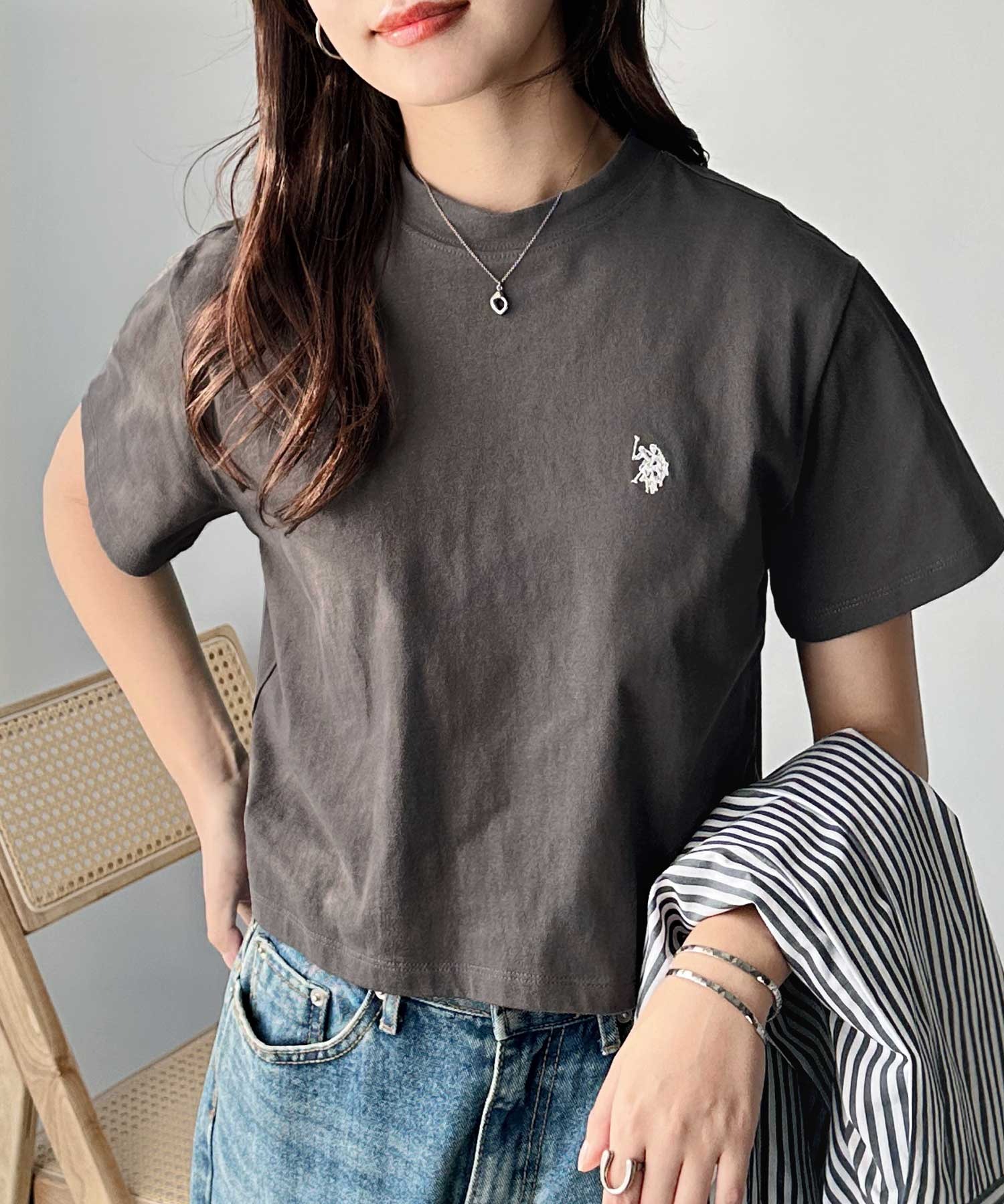 新品タグ付き◇AMERICANA◆Off the grid T-shirt GeeRA別注【新色追加☆】U.S. POLO ASSN.ショート丈Tシャツ