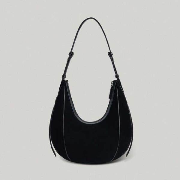 FOLNUA OVAL BAG BLACK - SUEDE | ファッション通販サイト NUGU