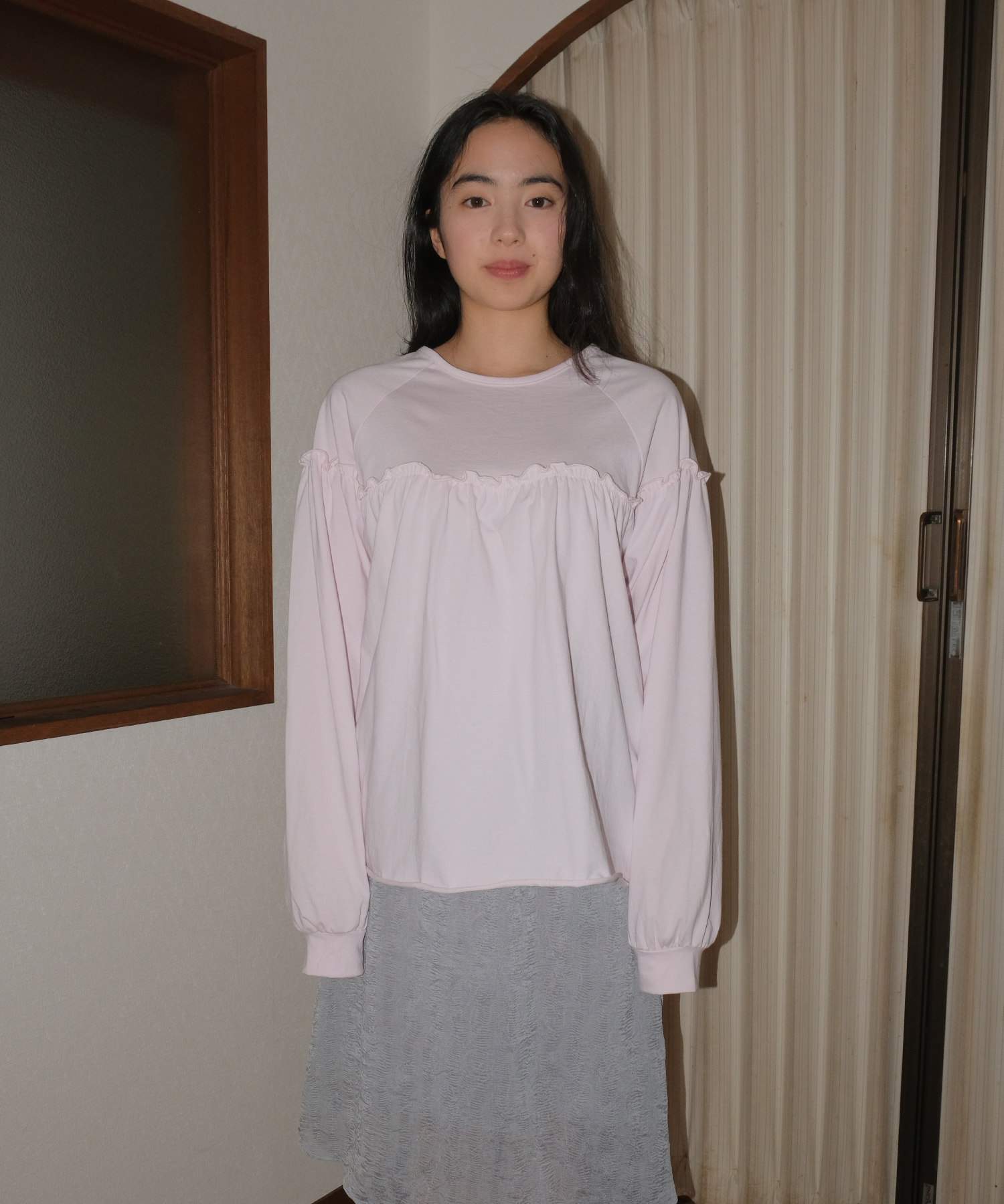 RUFFLE TEE ROSE