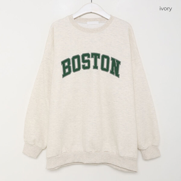 NUGU linenne crewVネックスウェット