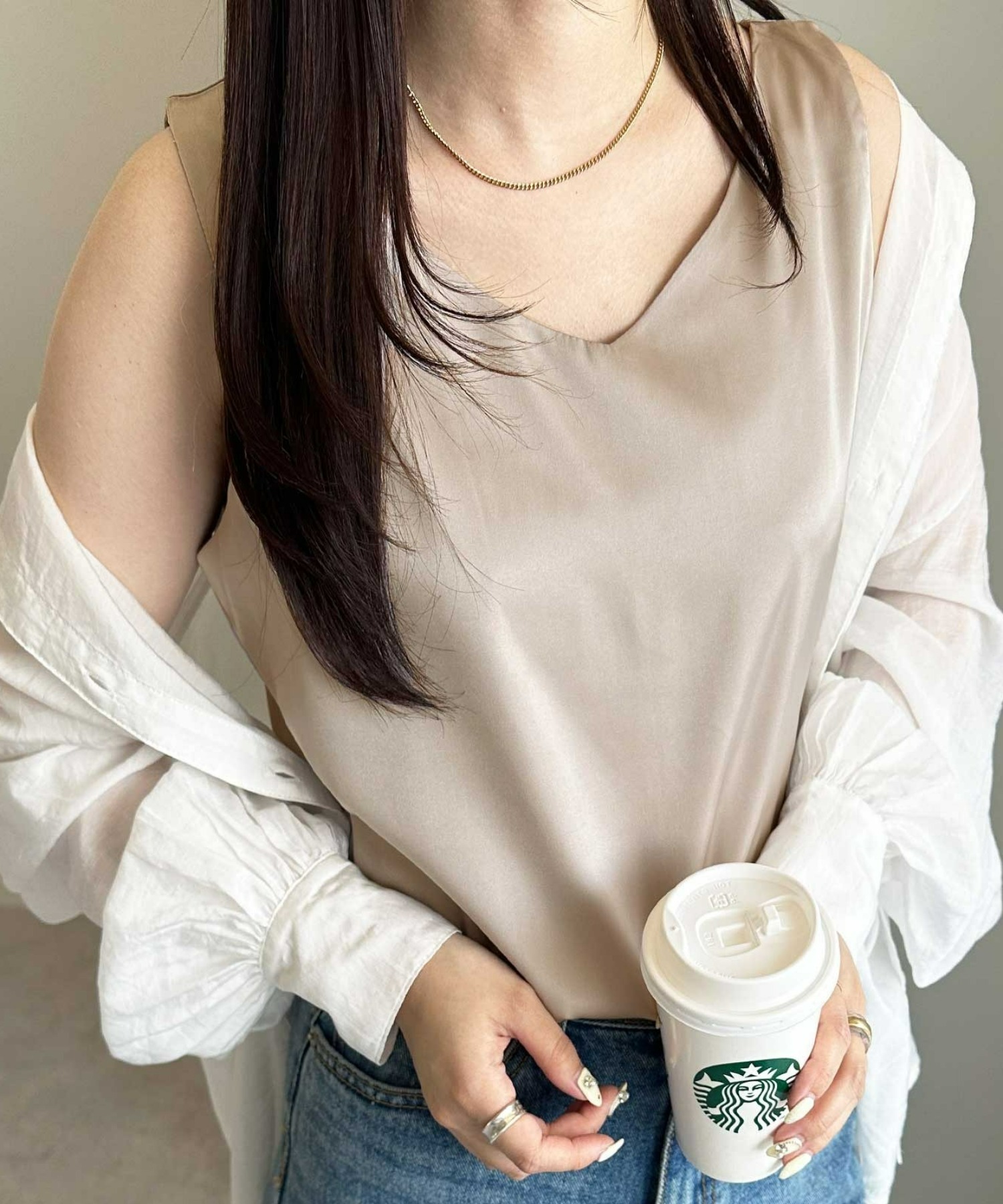 サテン2WAYタンクトップ | ファッション通販サイト NUGU