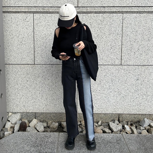 ミックスカラーワイドデニム | ファッション通販サイト NUGU