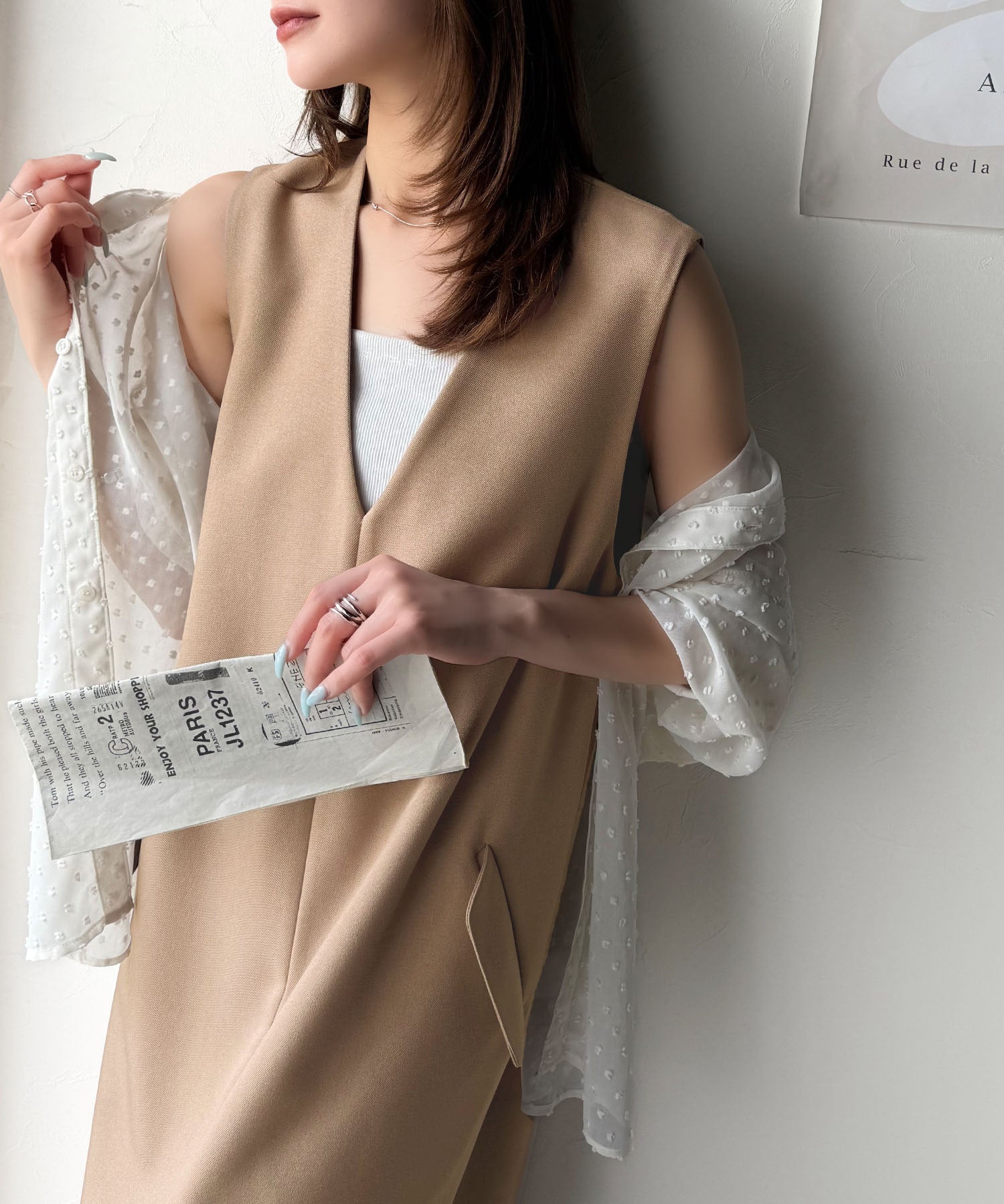 上品リラクシーstyle。ポケット付Vネックワンピース ce1260076