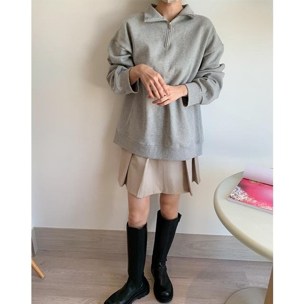 【希少コラボ】ウノピュウ × デル・ピエロ ハーフジップ プルオーバー グレー 希少コラボ】ウノピュウ × デル・ピエロ ハーフジップ プルオーバー