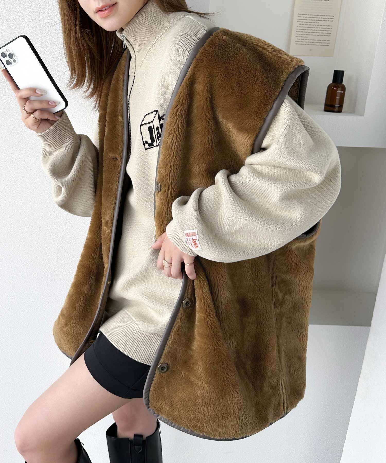 極美品　パラスパレス　23AW  ファーコート　キャメル　ゆったり pal'las palace パラスパレス - 23冬のよそおい