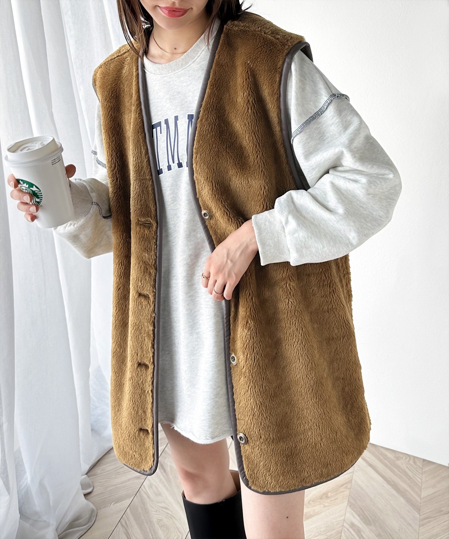 極美品　パラスパレス　23AW  ファーコート　キャメル　ゆったり pal'las palace パラスパレス - 23冬のよそおい