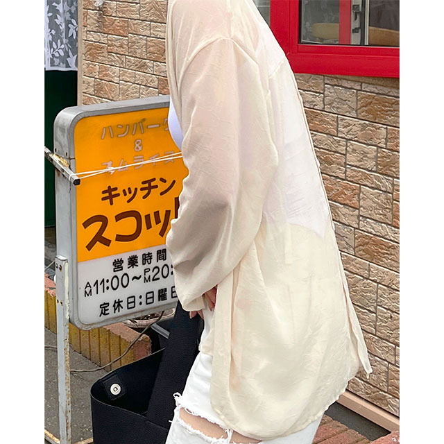 see through back button shirt | ファッション通販サイト NUGU