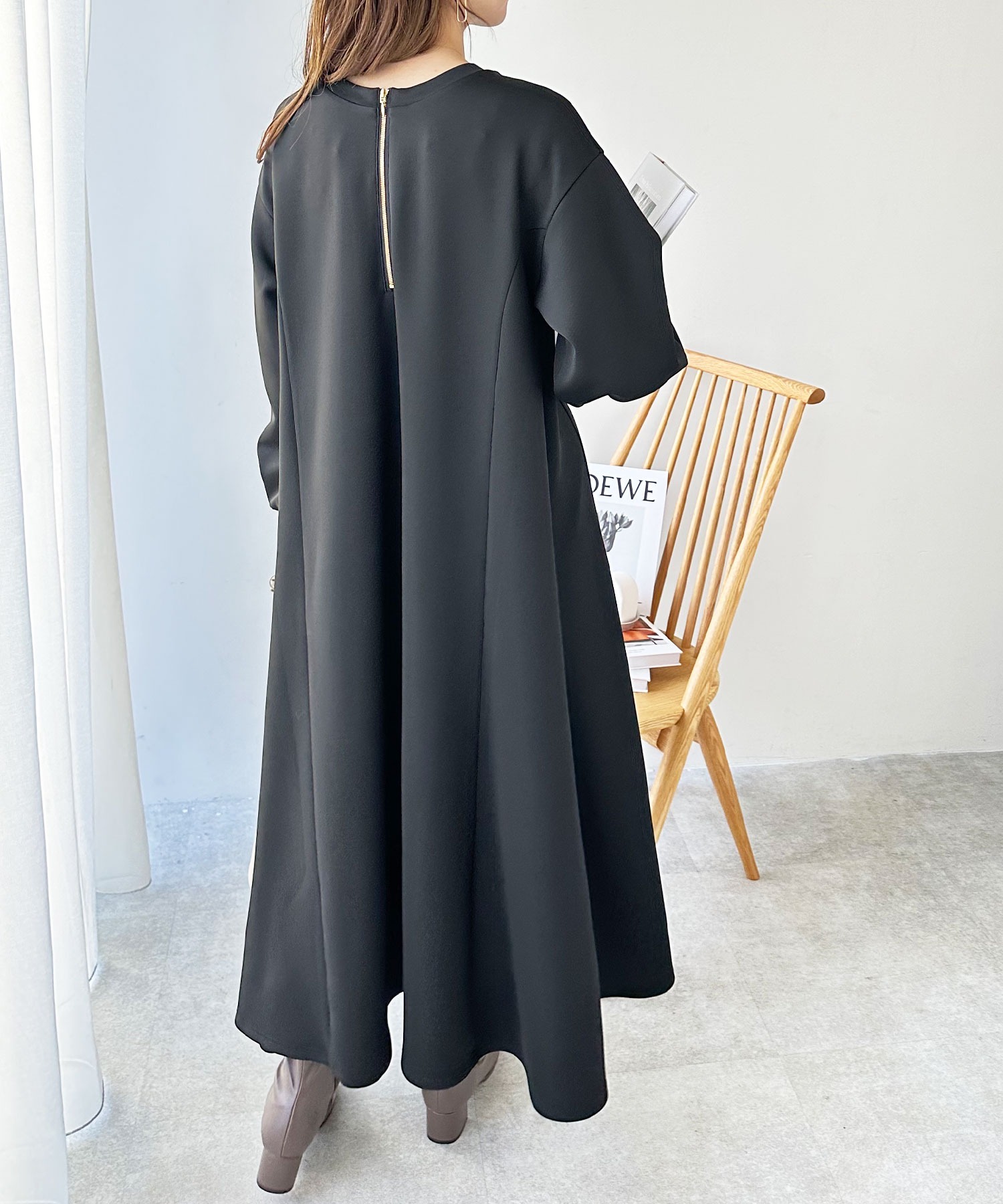 新色追加】春 まで使える。楽ちんすっきり見せ前後2WAYハーフジップ