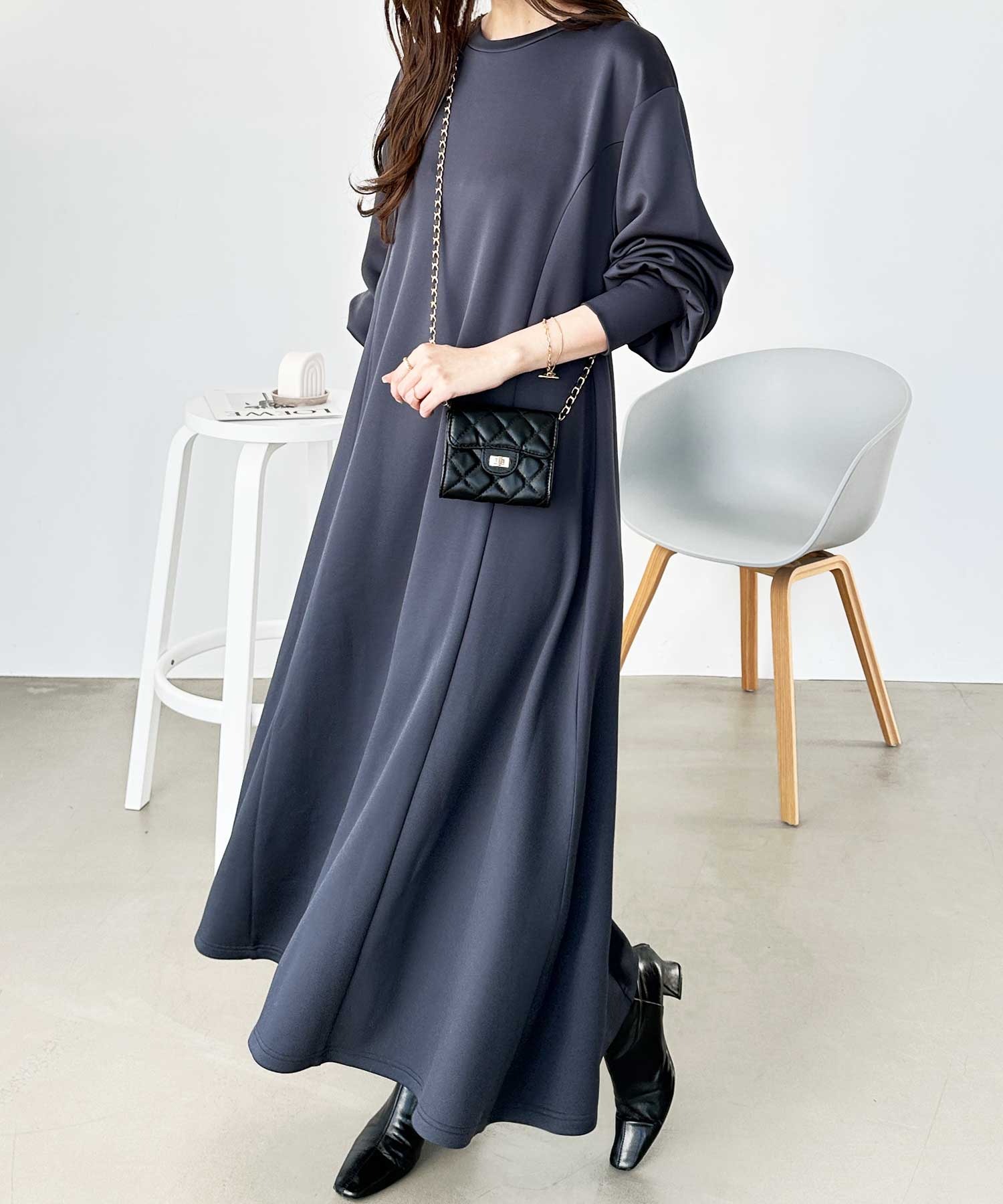 新色追加】春 まで使える。楽ちんすっきり見せ前後2WAYハーフジップ