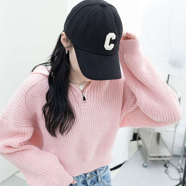 ハーフジップパステルニット | ファッション通販サイト NUGU