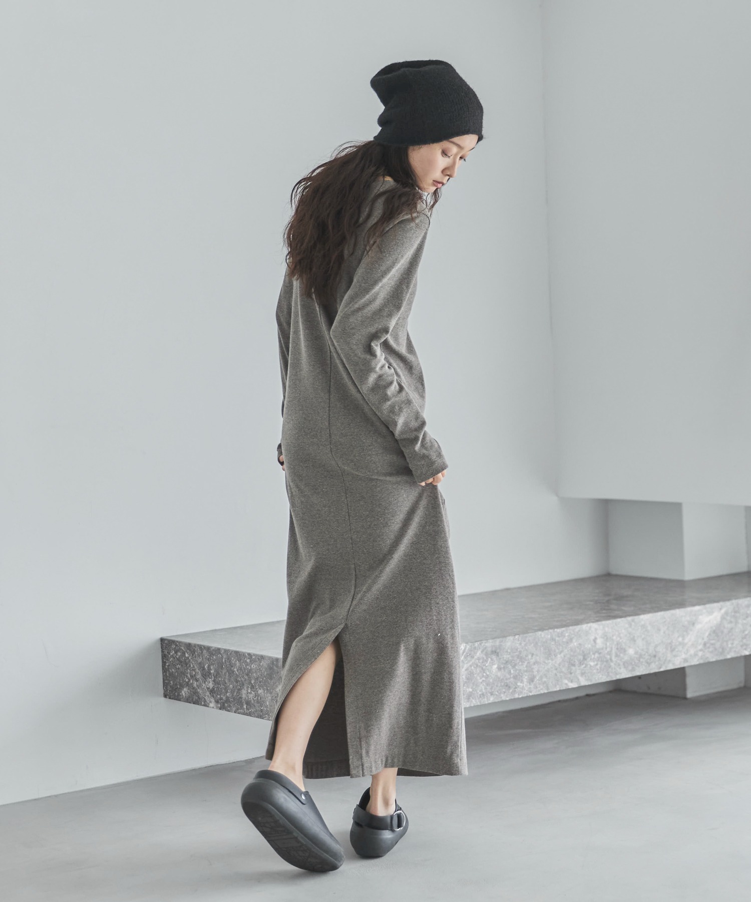 TALL/2Tサイズあり】カットリブロングワンピース | ファッション