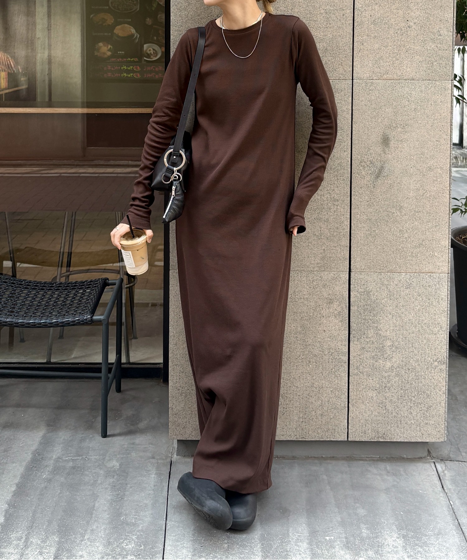 TALL/2Tサイズあり】カットリブロングワンピース | ファッション通販