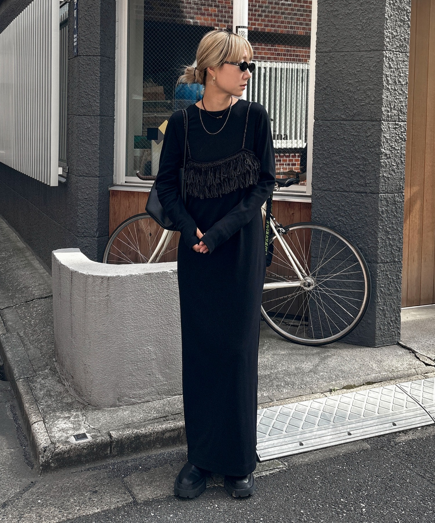 TALL/2Tサイズあり】カットリブロングワンピース | ファッション通販