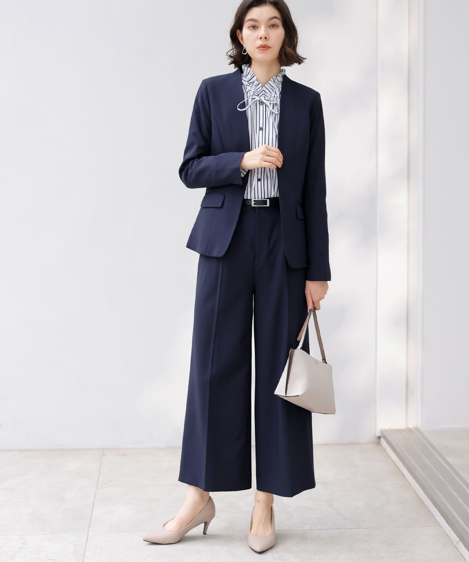 ゆか様★シトラスノーツ★ベルベット    セットアップ&シルクブラウス(3点) Aletta vita シャツ ブラウス タック ドロップショルダー マット