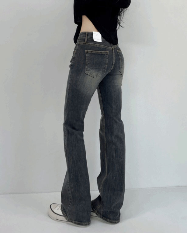 ヴィンテージウォッシュブーツカットデニムパンツ | ファッション通販