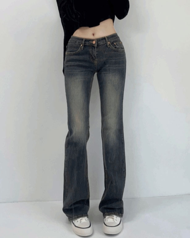 新品 nugu ヴィンテージブーツカットデニムパンツ NUGU klee サイドカット デニムパンツ S 新品 ヴィンテージブーツ